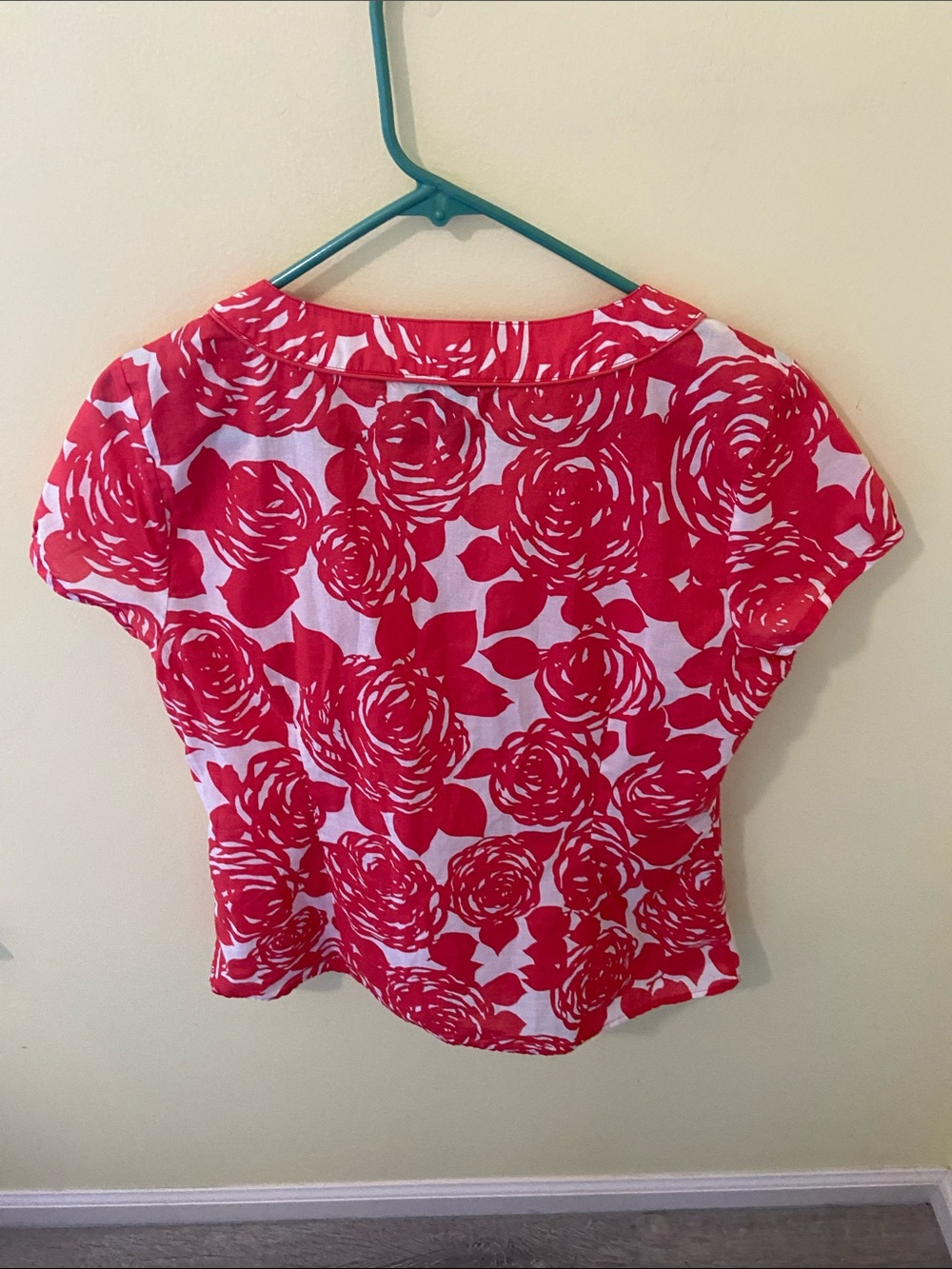 Boden Red and White Floral Cotton Top - Picture 2 of 4